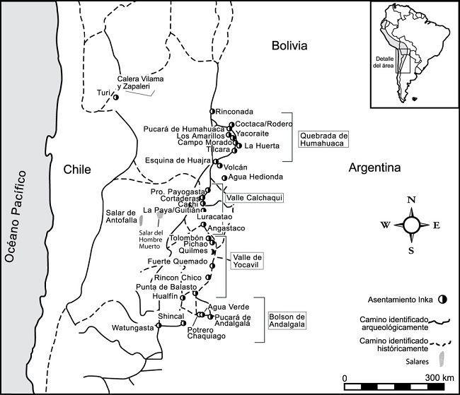 Mapa general de referencia con el área de estudio,
    Valle calchaquí medio (VCM).